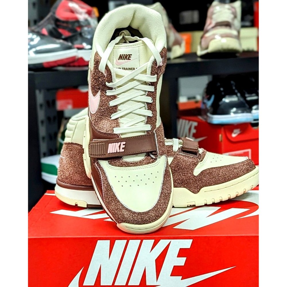 Nike Air Trainer 1 Valentine's Day 1 Suede Dark Pony Red  DM0522-201 Men's Sz 12